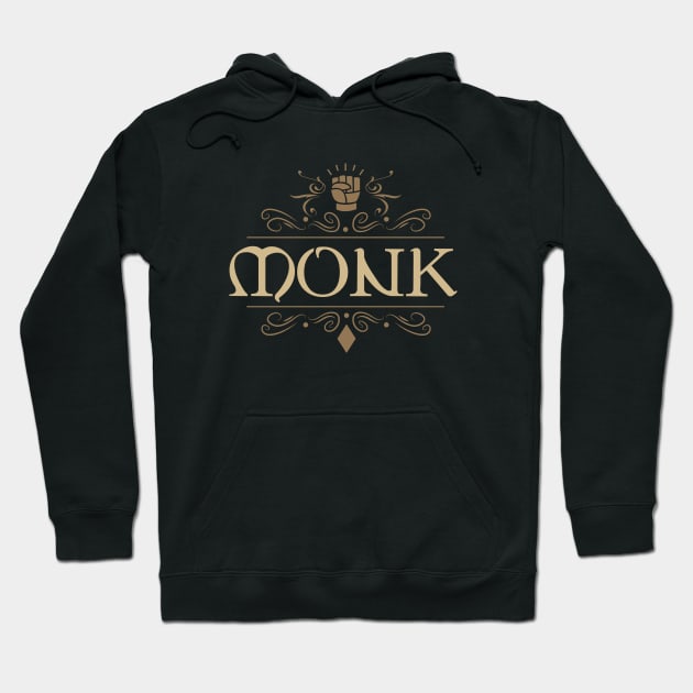 Monk Character Class Tabletop RPG Hoodie by dungeonarsenal